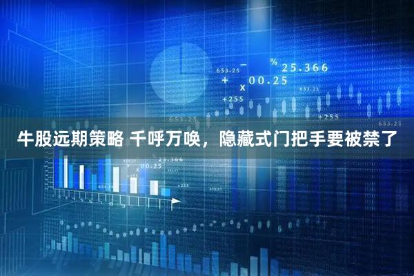 牛股远期策略 千呼万唤，隐藏式门把手要被禁了